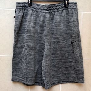 Nike Heather Grey Gray Basketball Gym Shorts Zip Dri Fit Sz XXL 2XL